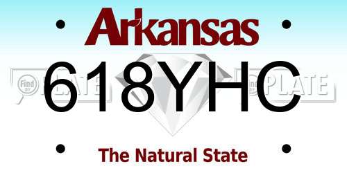618YHC Arkansas License Plate
