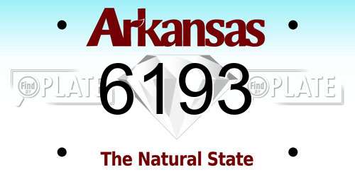 6193 Arkansas License Plate