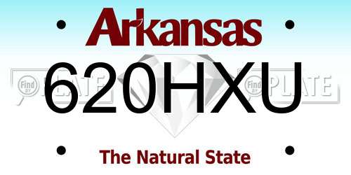 620HXU Arkansas License Plate