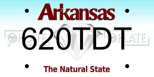 620TDT Arkansas License Plate