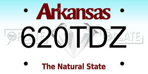 620TDZ Arkansas License Plate