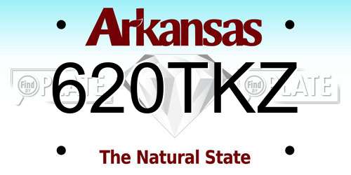 620TKZ Arkansas License Plate