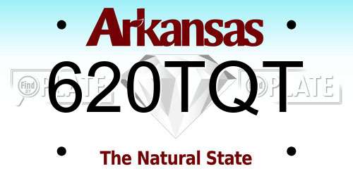 620TQT Arkansas License Plate