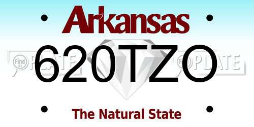 620TZO Arkansas License Plate