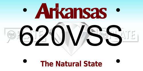 620VSS Arkansas License Plate