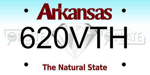 620VTH Arkansas License Plate