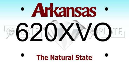 620XVO Arkansas License Plate