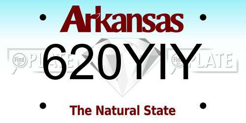 620YIY Arkansas License Plate