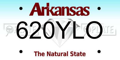 620YLO Arkansas License Plate