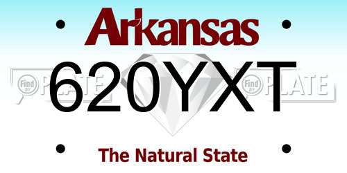 620YXT Arkansas License Plate