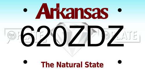 620ZDZ Arkansas License Plate