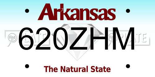 620ZHM Arkansas License Plate