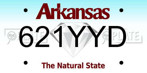 621YYD Arkansas License Plate