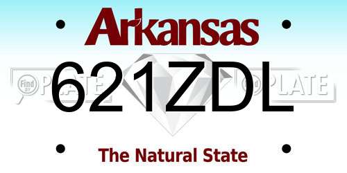 621ZDL Arkansas License Plate