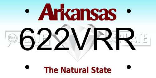 622VRR Arkansas License Plate