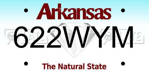 622WYM Arkansas License Plate
