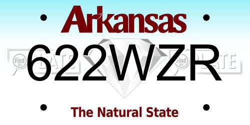 622WZR Arkansas License Plate