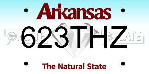 623THZ Arkansas License Plate