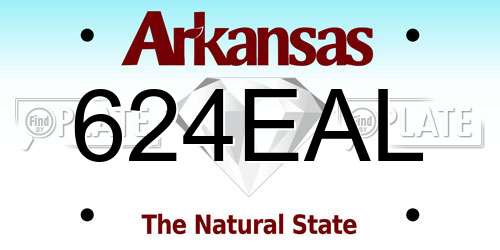 624EAL Arkansas License Plate