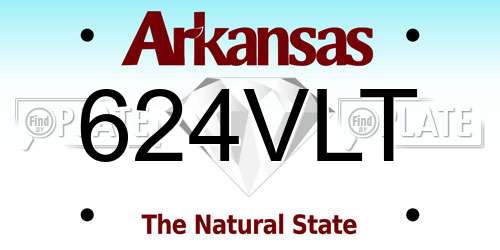 624VLT Arkansas License Plate