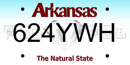 624YWH Arkansas License Plate