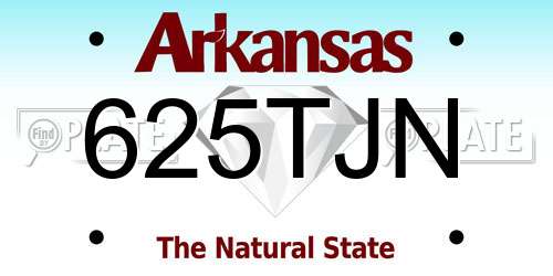 625TJN Arkansas License Plate