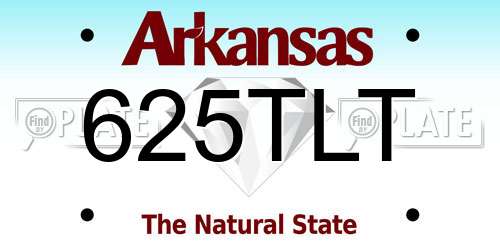 625TLT Arkansas License Plate