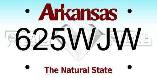 625WJW Arkansas License Plate
