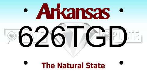 626TGD Arkansas License Plate