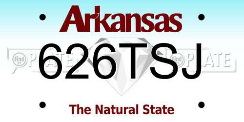 626TSJ Arkansas License Plate
