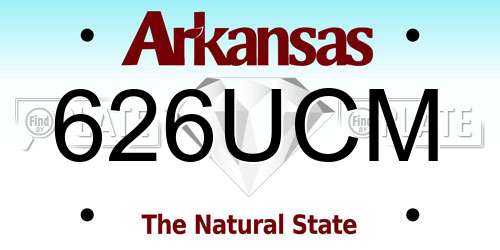 626UCM Arkansas License Plate