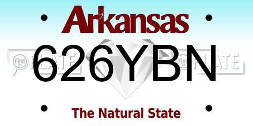 626YBN Arkansas License Plate