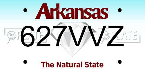 627VVZ Arkansas License Plate