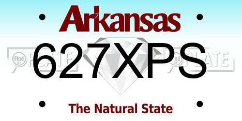 627XPS Arkansas License Plate
