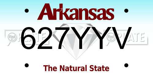 627YYV Arkansas License Plate
