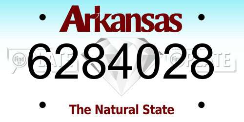 6284028 Arkansas License Plate
