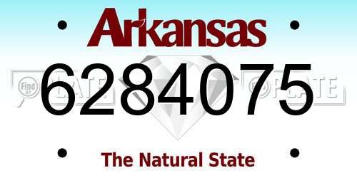 6284075 Arkansas License Plate