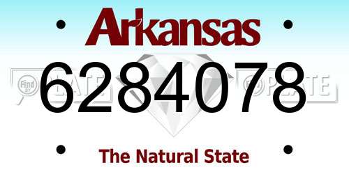 6284078 Arkansas License Plate