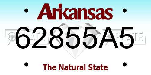 62855A5 Arkansas License Plate