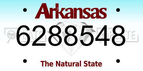 6288548 Arkansas License Plate