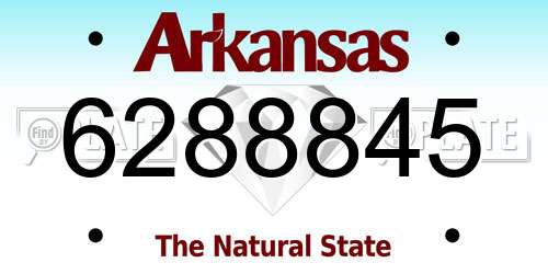 6288845 Arkansas License Plate