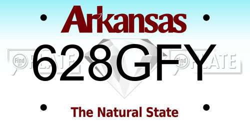 628GFY Arkansas License Plate