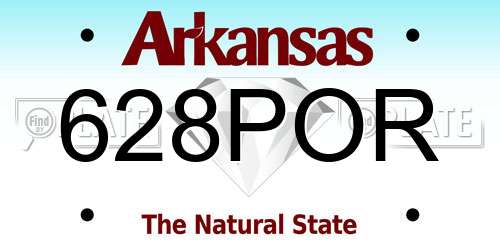 628POR Arkansas License Plate