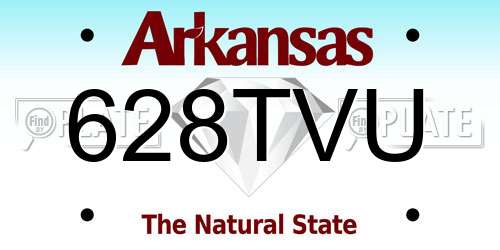 628TVU Arkansas License Plate