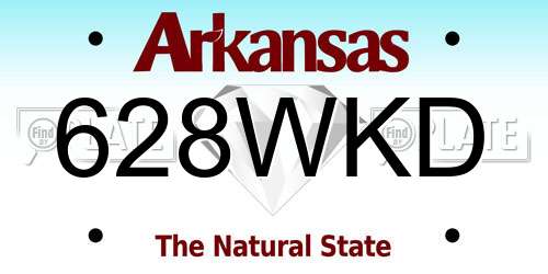628WKD Arkansas License Plate