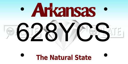 628YCS Arkansas License Plate
