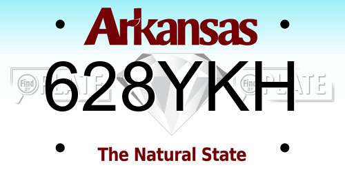 628YKH Arkansas License Plate