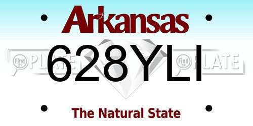 628YLI Arkansas License Plate