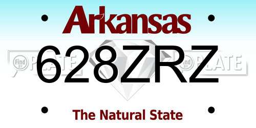 628ZRZ Arkansas License Plate