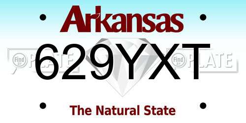 629YXT Arkansas License Plate